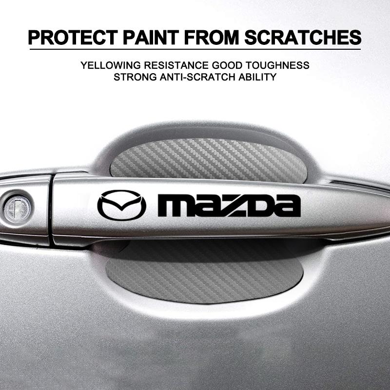 Car Door Sticker Carbon Fiber Scratches Auto Handle Protection Film For Mazda 3 6 CX5 2 CX3 CX9 MX5 RX8 Axela Demio MS CX5 2 Axela Demio Atenza MS GJI