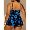 2025 Printed Tankini 2 Pieces Swimsuit Women Plus Large Size Swimwear Female Bathers Bathing Swimming Swim Suit Beachwear 4XL