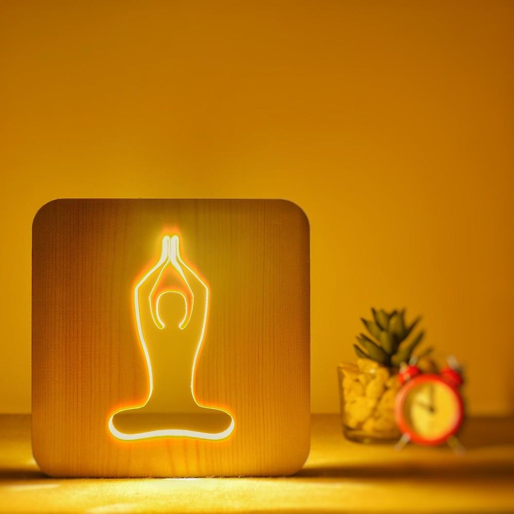 

Starmood 3D 3D Wood Yoga Meditation Led Table Top Night