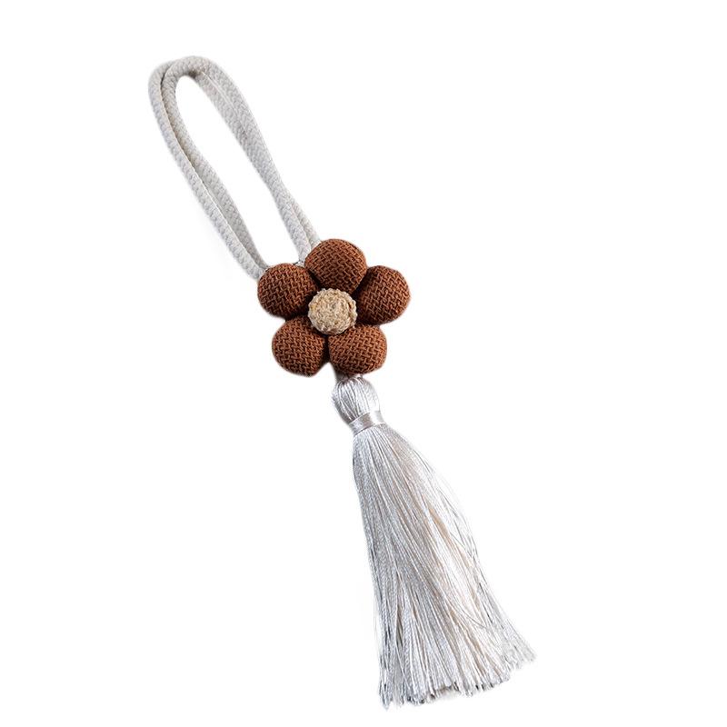 2PCS.2025 New Five-Petal Flower Curtain Tiebacks, Cottagecore Tassel Straps, Universal Decor Accessories for Home