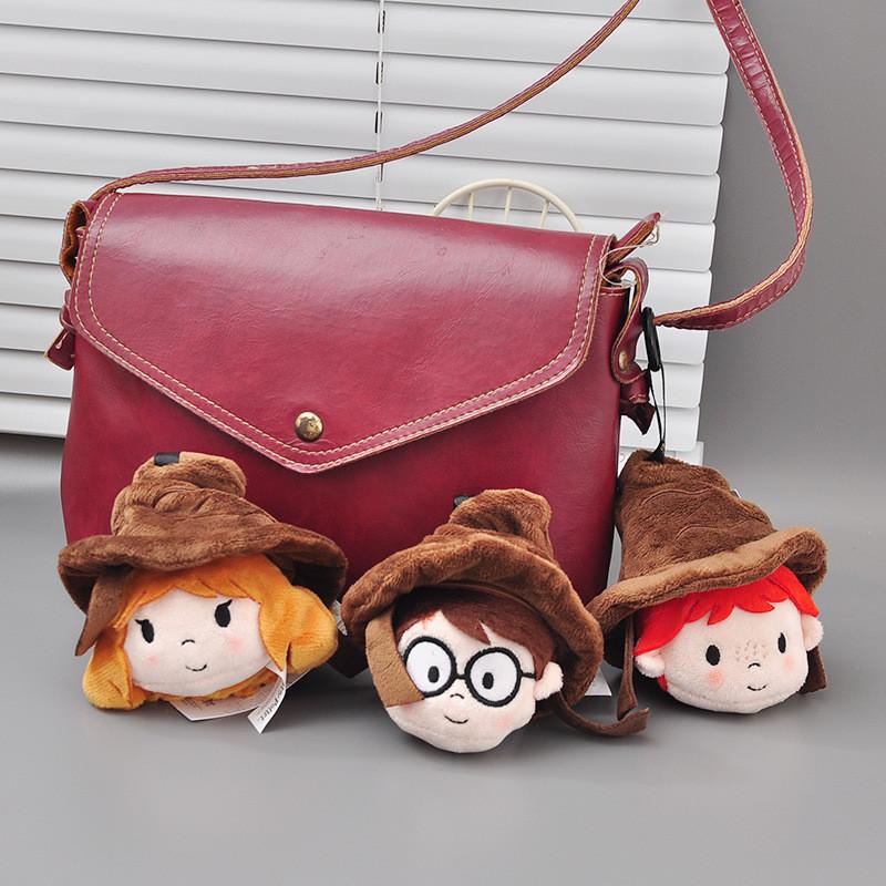 Harry Potter Ron Weasley Hermione Granger Extendable Hat Plush Keychain Doll Toy