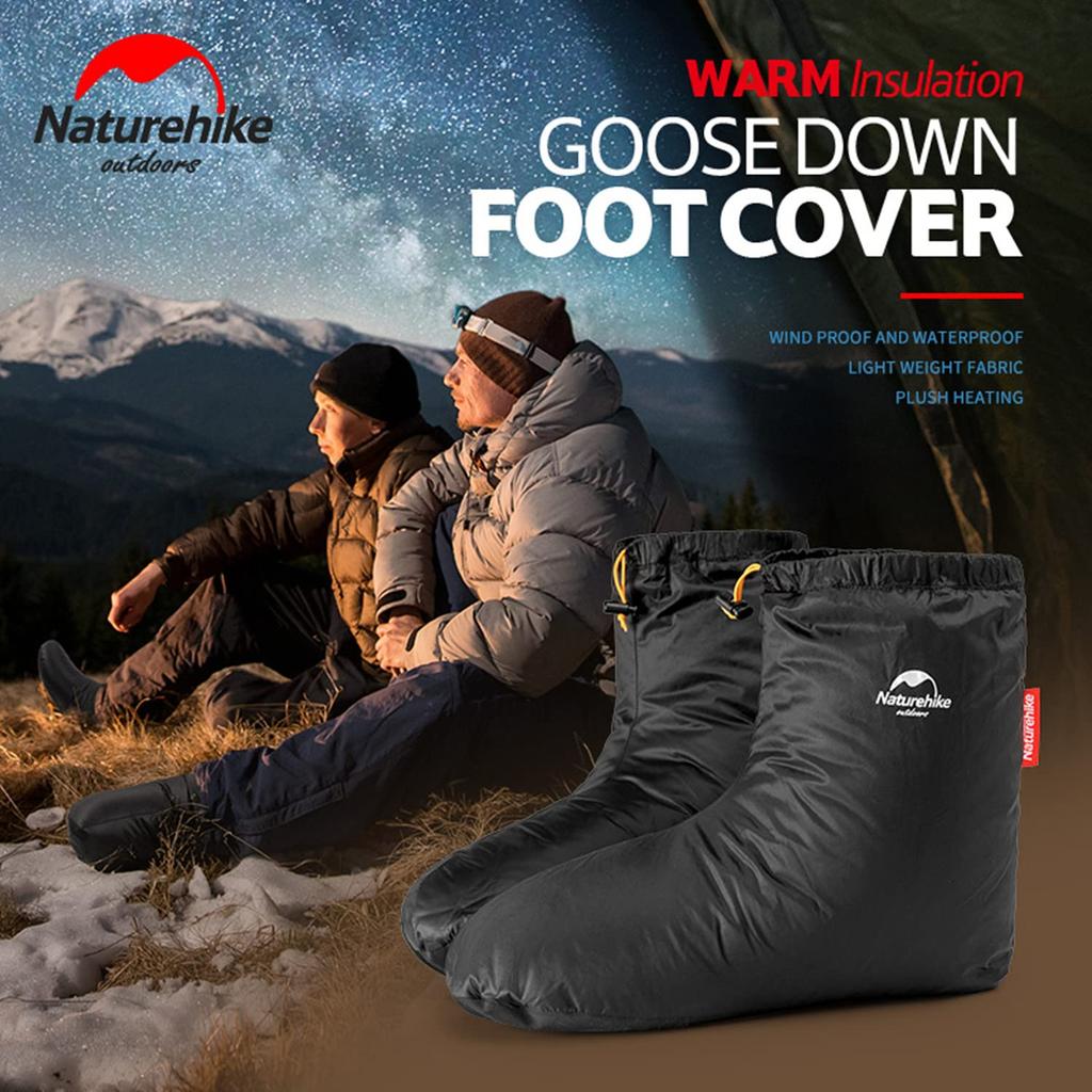 Naturehike Goose Down Shoe Covers for Cold and Outdoor Perfect for Mud and Indoor Easy to with Storage Bag Warmth, Weather, Use, Tents, Protection,