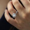 2Pcs/Set Luxury Women Engagement Wedding Rhinestone Inlaid Stacking Ring Jewelry