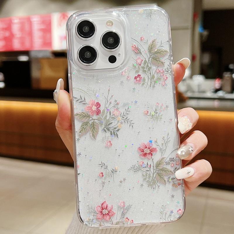 Iphone 15 Flower Clear Phone Case Enflamo Soft Clear Silicone Case - Main Image