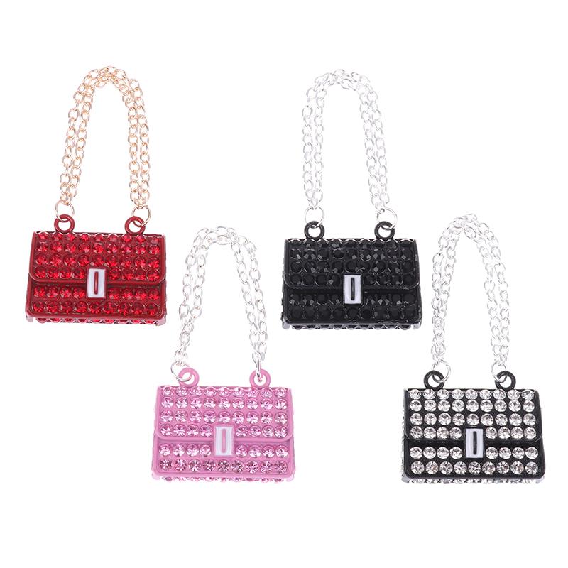 Fashionable Dollhouse Metal Chain Bag Pack Doll Bag Miniature Shopping Handbag For Clothes Accessories