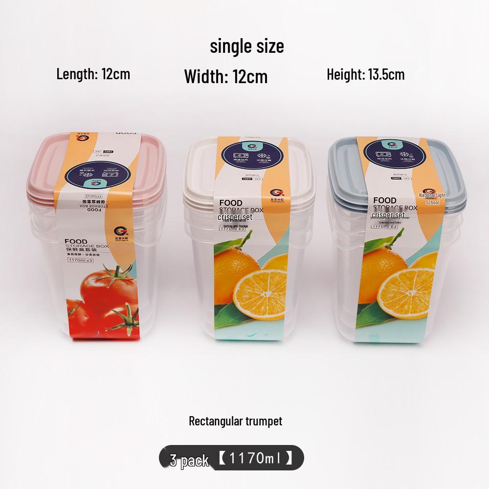 17-Piece Food-Grade Plastic Fresh-Keeping Storage Box Set for Refrigerator - Perfect for Grains, Fruits, and Vegetables.