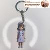 2D Flat Cute Acrylic Nurse Keychain - Ideal for Christmas & Halloween, DIY Backpack Charm, Festive Gift Idea, Festive Keychain