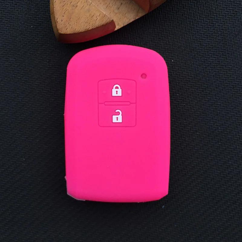 Silicone Rubber Car Key Cover Case for Toyota Camry RAV4 Avalon Auris Key Cover 2013 2 Buttons Smart Car Key Case Shell