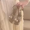 New Chinese Shoes Camellia with Skirt Cool Slippers for Women's Summer Wear 2025 Spring and Summer New Fashionable Exquisite High Heels for Women