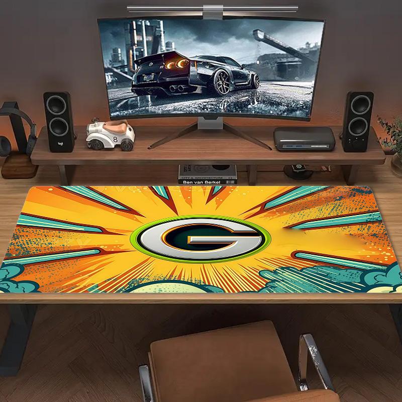 Green Bay Packers Tryck Kudde Halkfri Laptop Surfplatta Stor Musmatta XXL Mat Mini PC Spelmatta Med Låst kant
