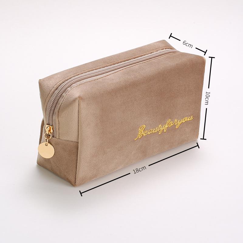 Velvet Makeup Bag Set: High-Capacity, Four-Piece Luxury Cosmetics Storage