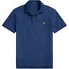 Polo Camicia Polo Manica Corta Bottoni con Logo Vestibilità Custom Slim Uomo top Blu Navy 710680784-433