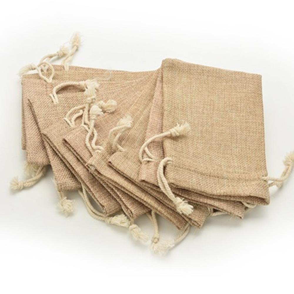 Gunny Favour Mini Hessian Pouch Rustic Gift Party Tie Wedding Burlap Favor Bag