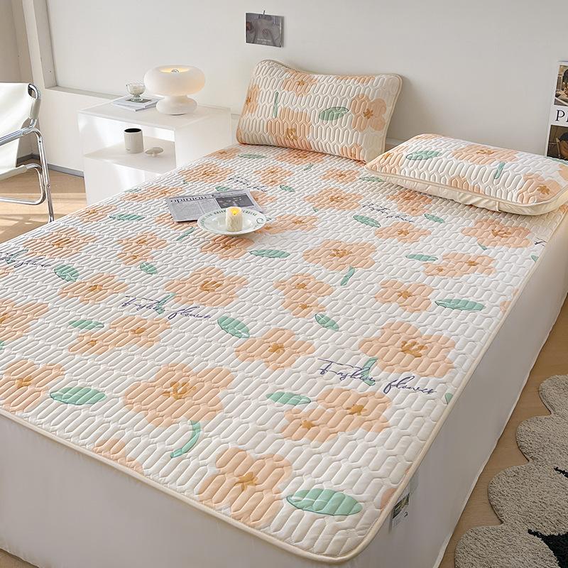 

Тайский латексный летний коврик из трех предметов, летний коврик из ледяного шелка с принтом, моющийся, складной, прохладный коврик 180*200CM 3PCS