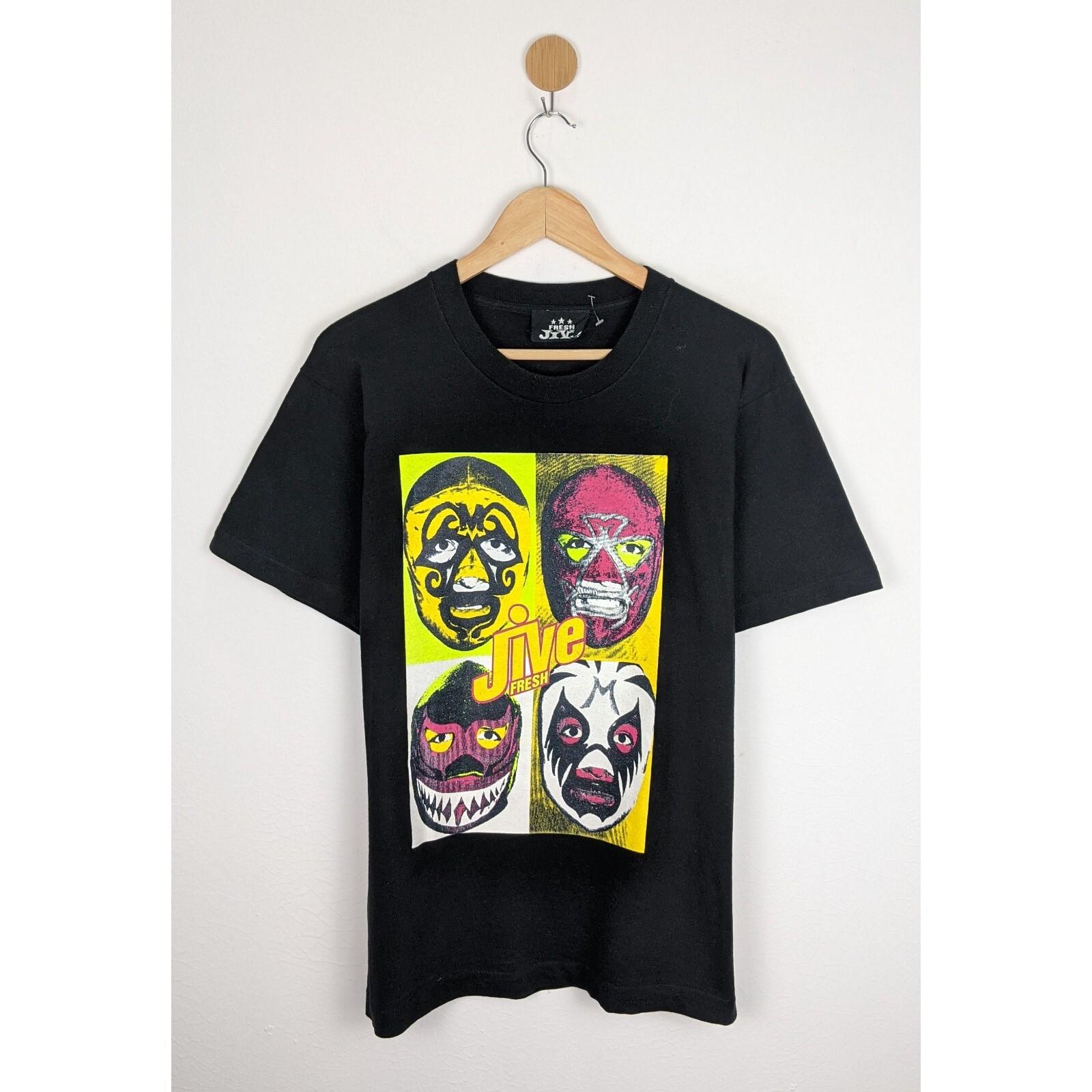 Vintage Freshjive Lucha Libre Mask shirt S разноцветный