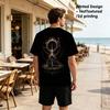 Men's Short Sleeve T-Shirt, Breathable 2D Creative Fun Day of the Dead Print, Comfortable & Skin-friendly, Simple Fashion Style for Daily Casual Wear
