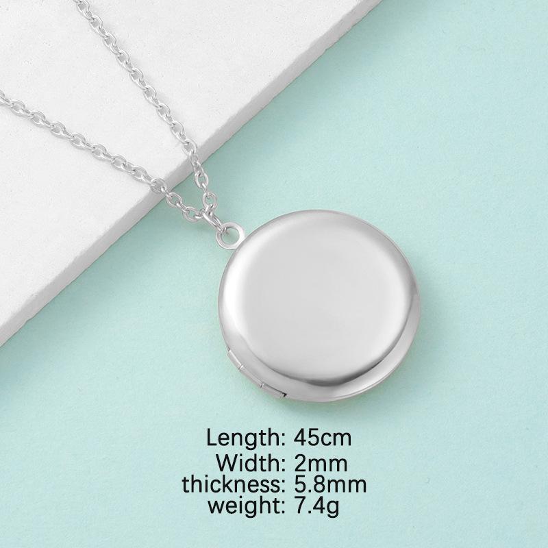 Roestvrij Staal Foto Medaillon Ketting Hart Rond Ovaal Gepersonaliseerde Herinnering Sieraden voor Vrouwen Mannen