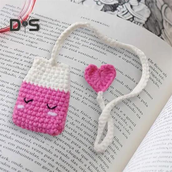 Szydełkowy Zakładka Kaktus Ręcznie szydełkowana Zakładka do robienia na drutach Dekoracja biurowa Żywy kolor Upominki na przyjęcie