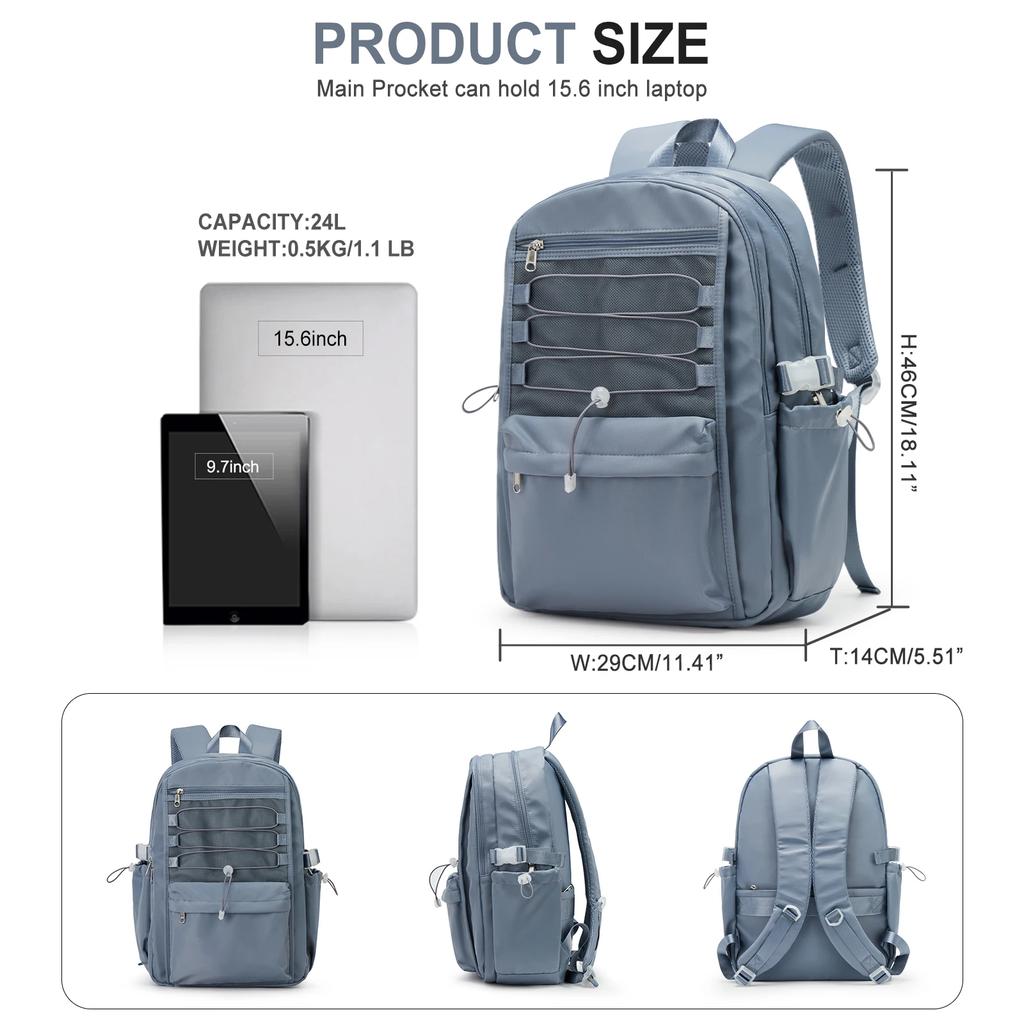 School Backpack for Student ,Large Capacity Outdoor Travel Bag For Boy Girls,High School Basic Bookbag 15.6inch Laptop Backpack