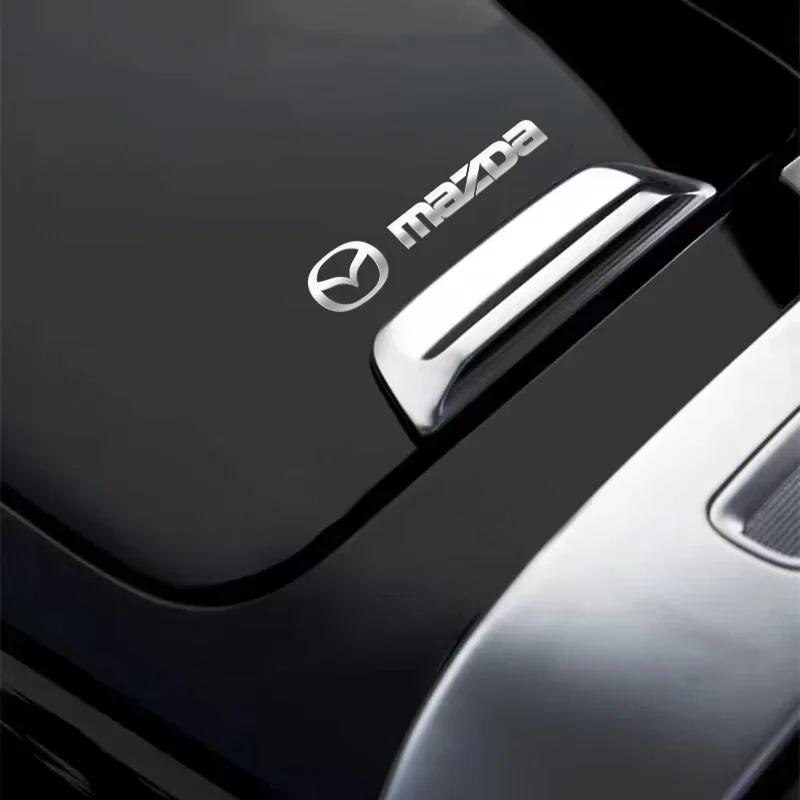 2025 Hot Car Metal Emblem Wiper Stickers Reflective Decor Decals for Mazda 2 Mazda 3 MS Mazda 6 CX-5 CX3 Accessories