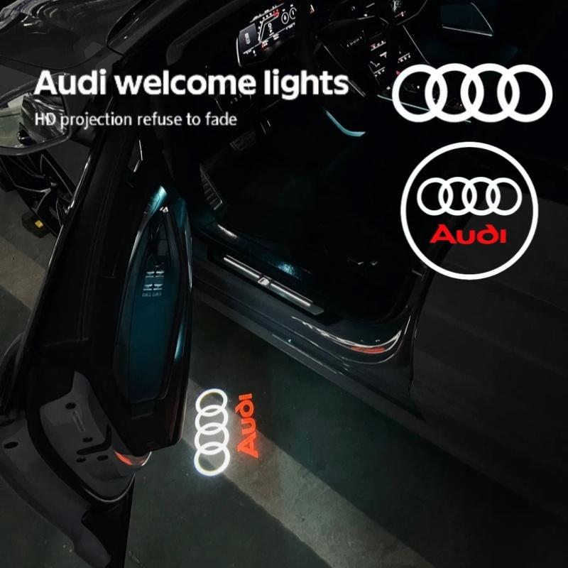 For Audi 8L Car Door Welcome Lights for Audi A1 A3 8P 8V A4 A5 A6 A7 A8 Q3 Q5 Q7 Q8 Sline TT Logo Projector Ghost Shadow Lamp Accessories