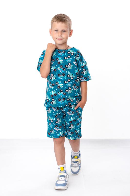 Klučičí letní set (Tričko + Šortky) – Prodyšná pletenina a zábavný potisk, Léto ,  6458-055 HC