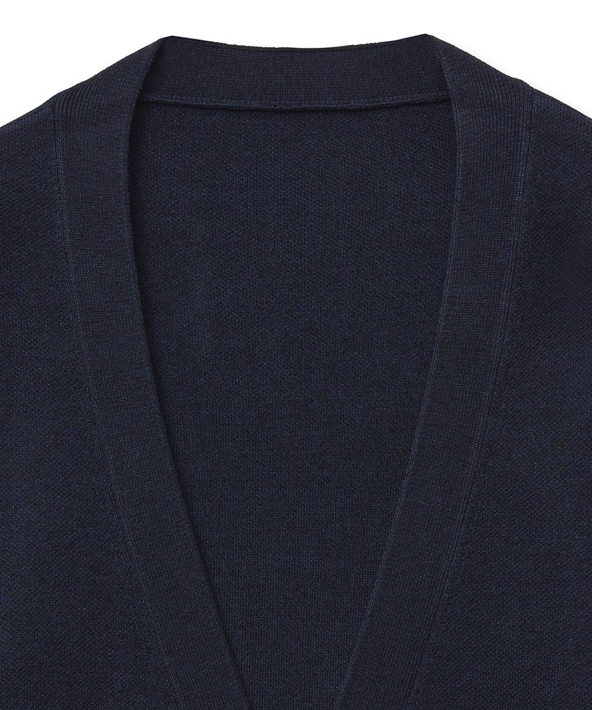 Noirer Essential Loose Fit V-Neck Cardigan (Navy)
