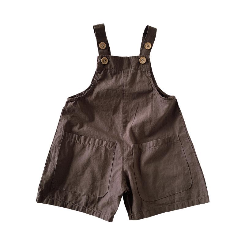 Korean-Style Summer Cotton Overalls for Kids – Breathable, Lightweight Japanese-Inspired Design for Boys and Girls