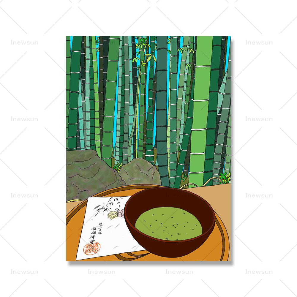 Home Decor Prints Wall Art Japanese Seafood Platter Canvas Painting Tokyo Fuji Canvas Poster Bamboo Temple Daibutsu Pictures