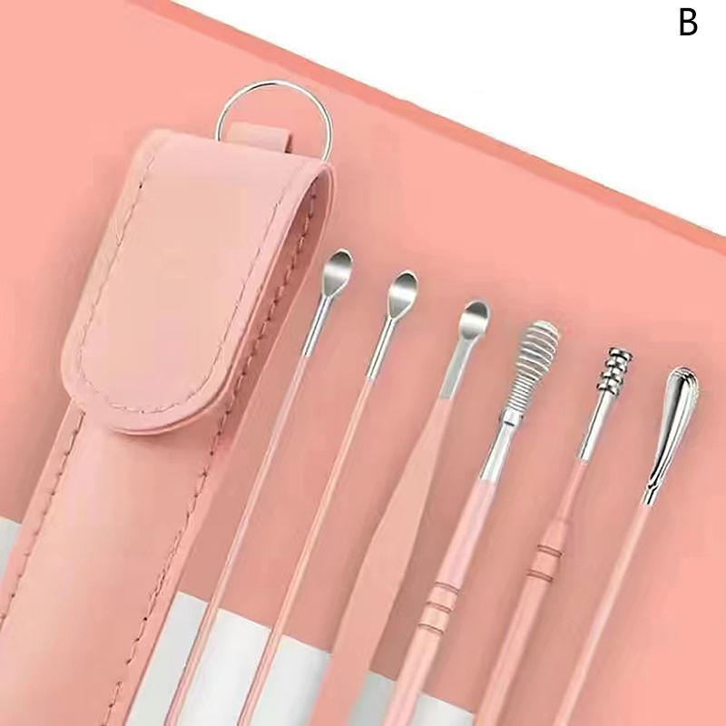 6 Stück Ohrreiniger-Sets, Earpick-Sticks, Ohrenschmalzentferner, Earpick-Reinigung, Ohrreiniger-Löffel, Earpick-Schönheitszubehör-Sets, Werkzeuge