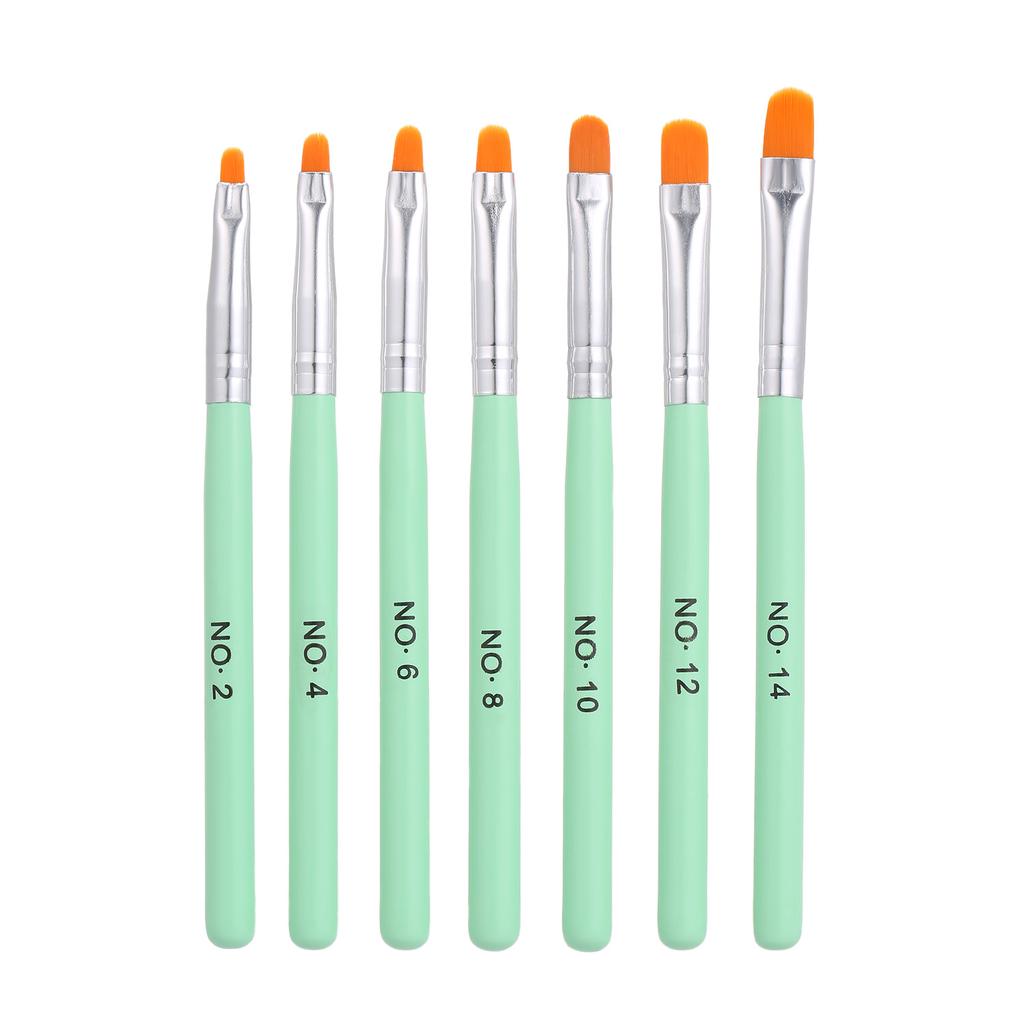 Acrylic Nail Brushes 7PCS UV Gel Poly Gel Nail Art Painting Drawing Pens for Nail Salon Home Use Na