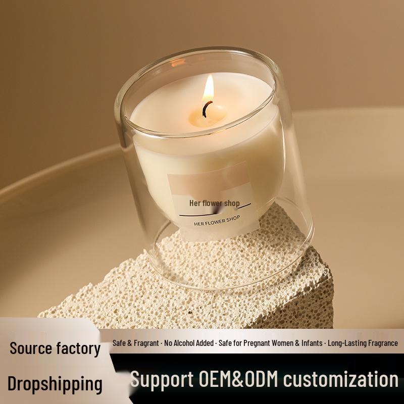 Luxury Soy Wax Aroma Candle In Glass Cup - Long-Lasting Fragrance for Bedroom, Wedding, or Birthday Gift