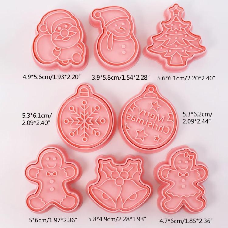 Cookie Cutter 3D Biscuit Mold Plastic Baking Cookie Stamp Cookie Decorating Tool