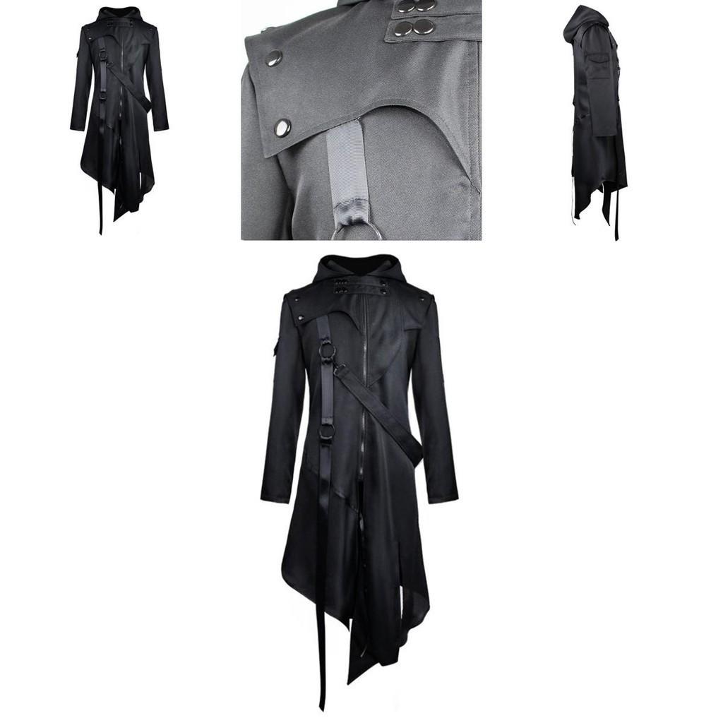 Elegant Gothic Swallow-tail Coat For Men Perfect Cosplay Costume Halloween Uniform