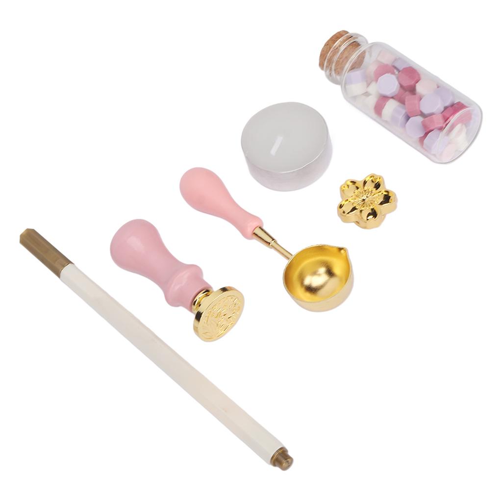 Wax Sealing Kit  Making  Removable Handle Vintage Style Sealing Wax Set for Letter Handicraft