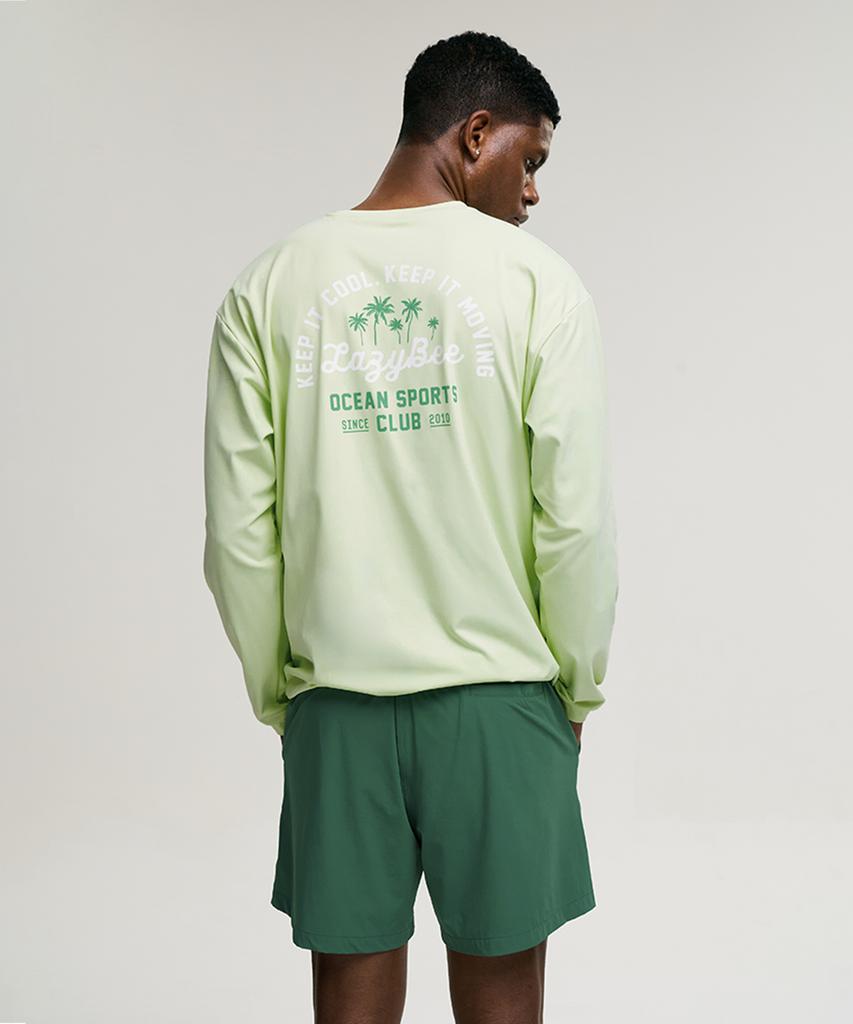 Leijibi [Set] Airfresh String Long Sleeve Rash Guard + Swim Shorts Set W (7 Colors) (B Type)