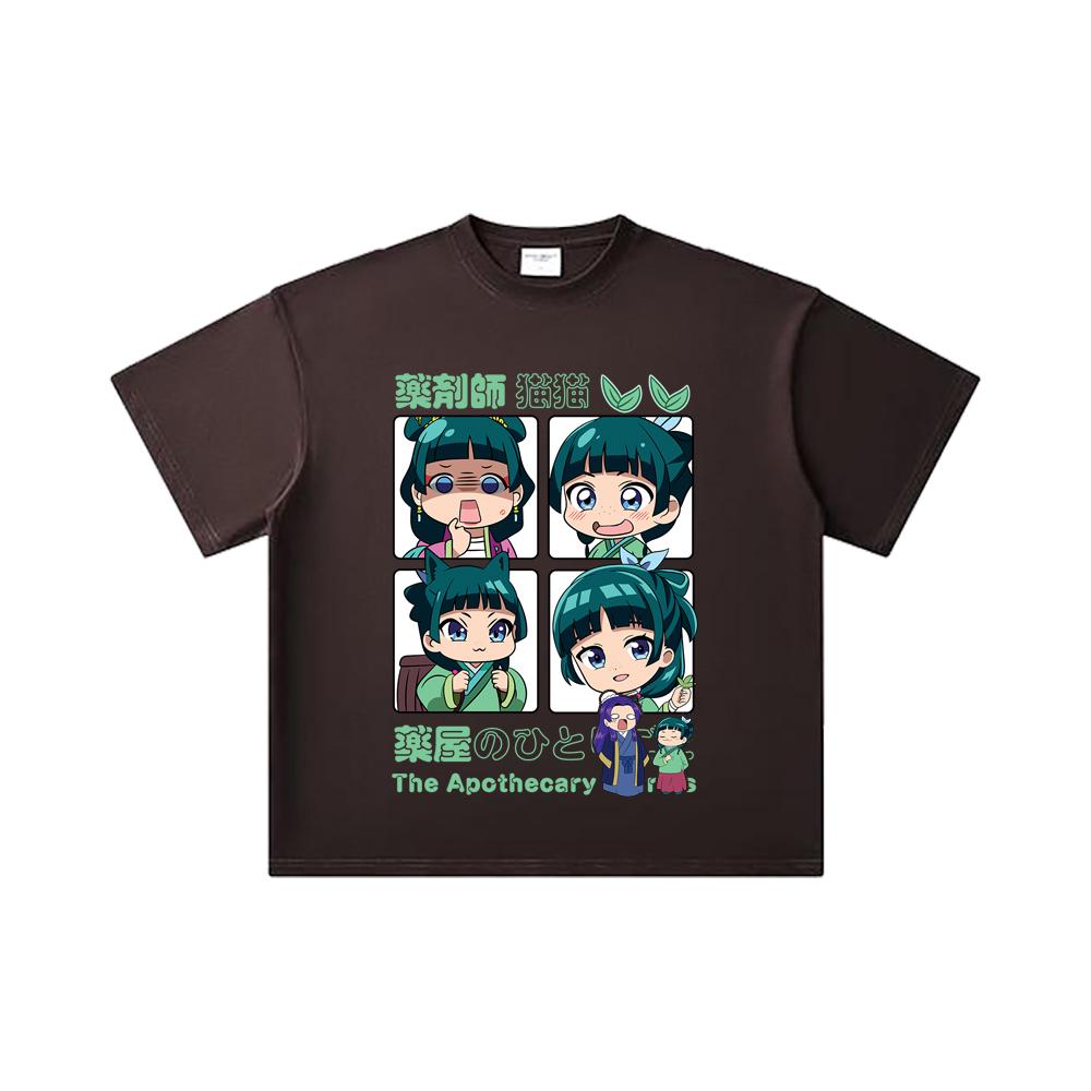 260 GSM Double Yarn 32 Count 100% Cotton Apothecary Diaries V3 Print Unisex Heavy Cotton T Shirt