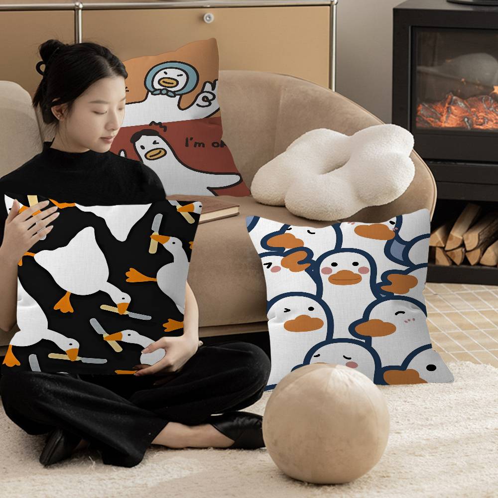 Cartoon Funny Duck Pillow Cover For Bedroom Room And Living Room Sofa Decorative Cushion Cover
