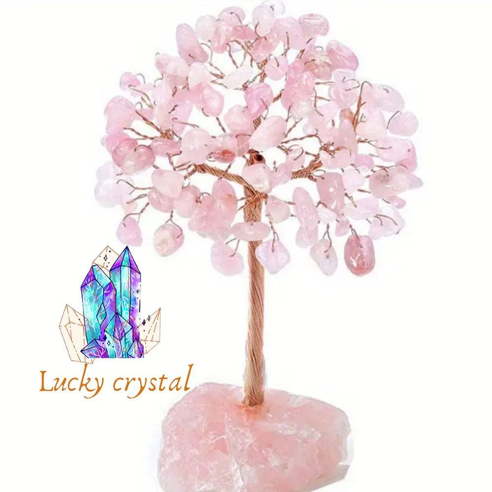With Base Crystal Feng Shui Trees Landscape Wealth Tree Ornaments  Potted Plants
