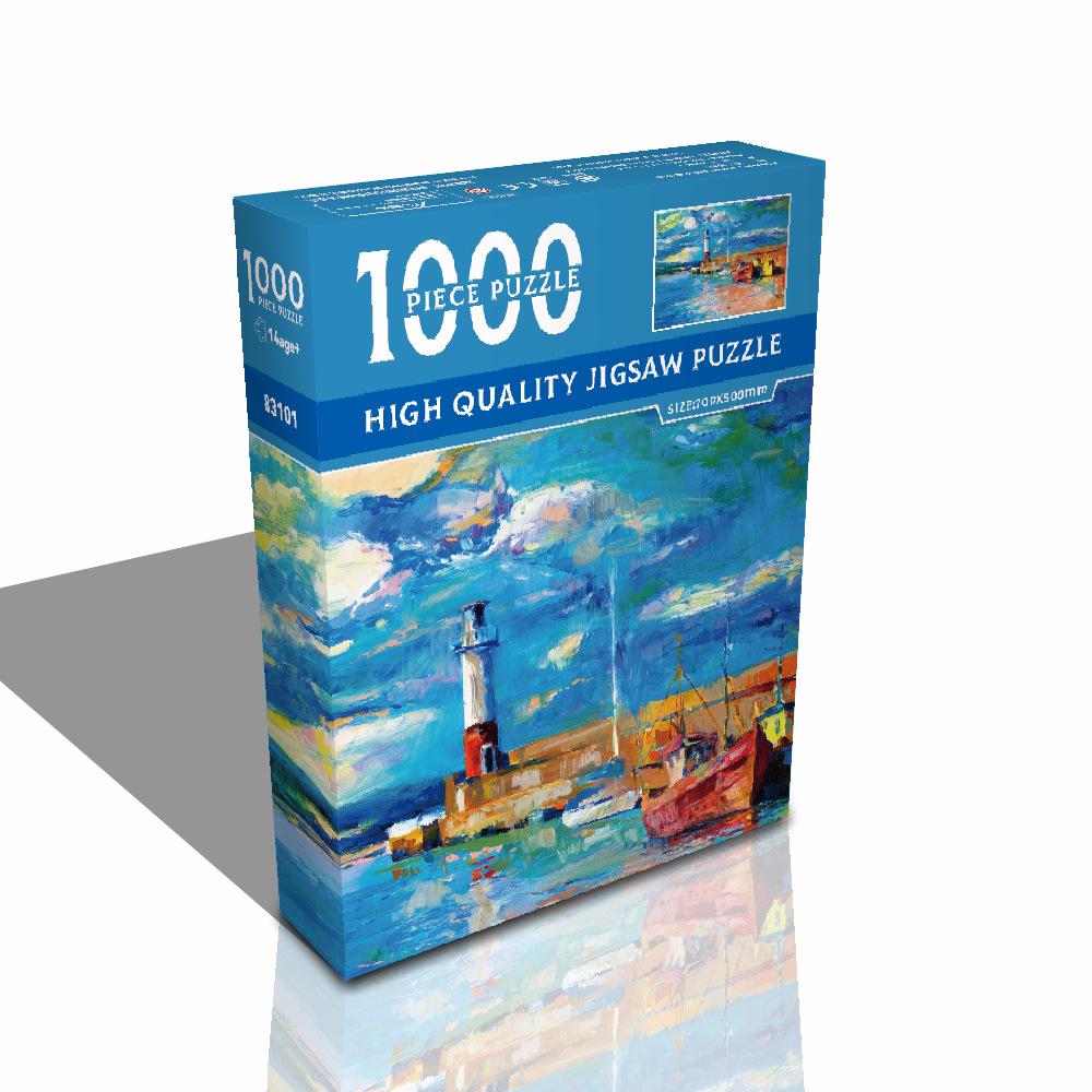 1,000-Piece High-Difficulty Jigsaw Puzzle for Adults - Stress Relief and Boredom Buster Featuring Famous Van Gogh Oil Paintings.