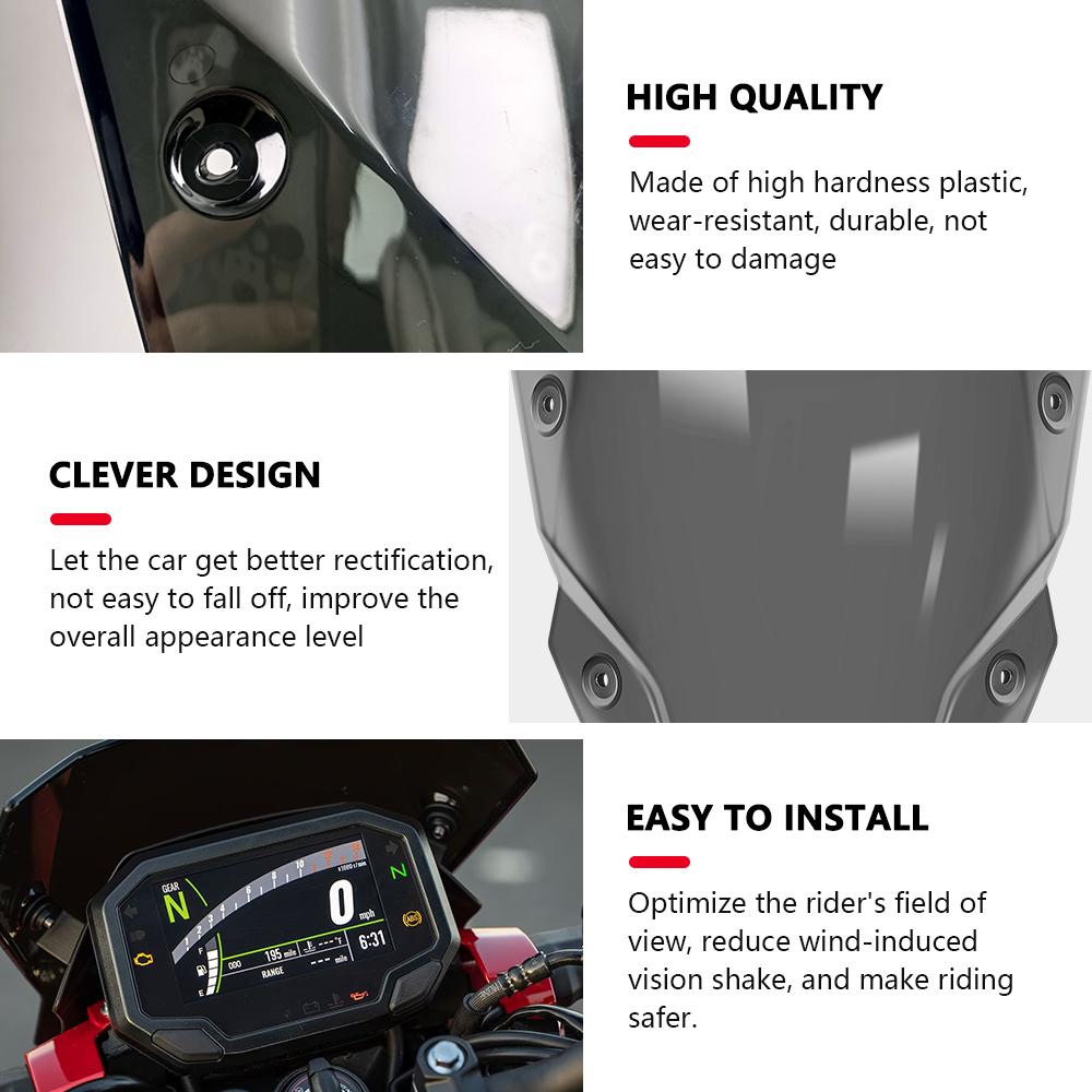 For Z500 SE Z 500 2024 2025 Motorcycle Front Heightening Windshield Windscreen Baffle Wind Deflectors Fairing Deflector Spoiler