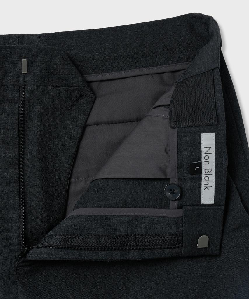 NONBLANK [Hyun Kim] Semi-Wide Fit Slacks_Charcoal Grey