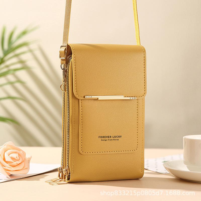 Mobile phone bag, women's crossbody bag, lightweight mini women's shoulder bag, touch screen