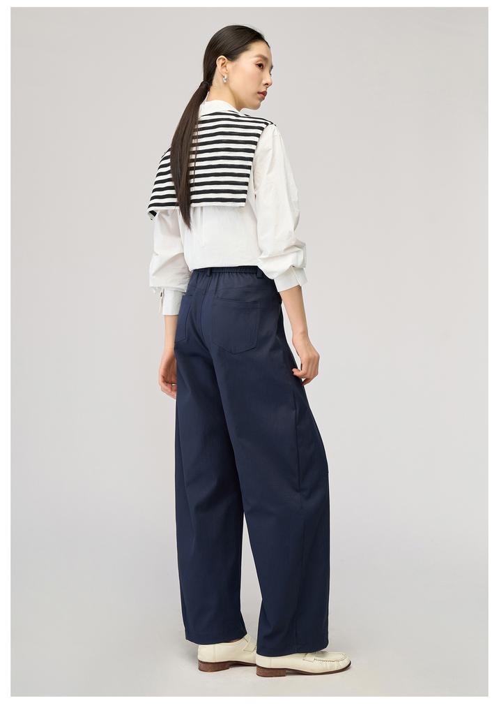 Narrow wide leg pants for women, loose and slimming banana pants, casual long pants, curved knife pants