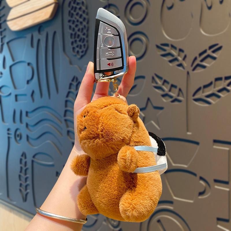 Χαριτωτό Κλειδοθήκη-Μαριονέτα Καπιμπάρα - Γούρι Σακιδίου & Μικρό Δώρο