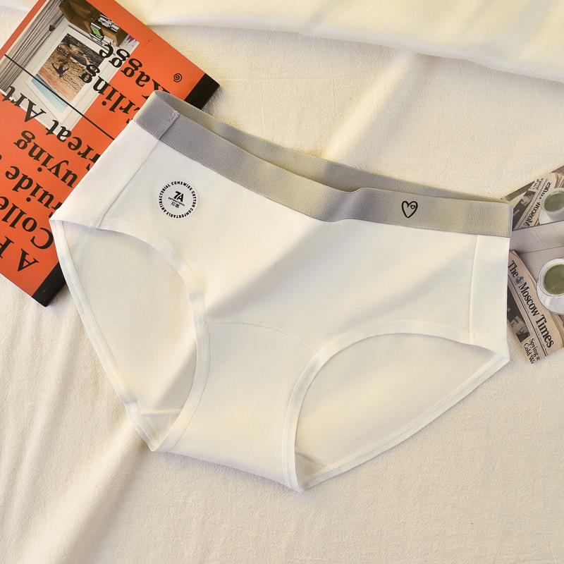 

Женские антибактериальные трусы из чистого хлопка, со средней посадкой, приподнимающие бедра, дышащие, изготовлены из синьцзянского хлопка 7А, приятные для кожи. L белый