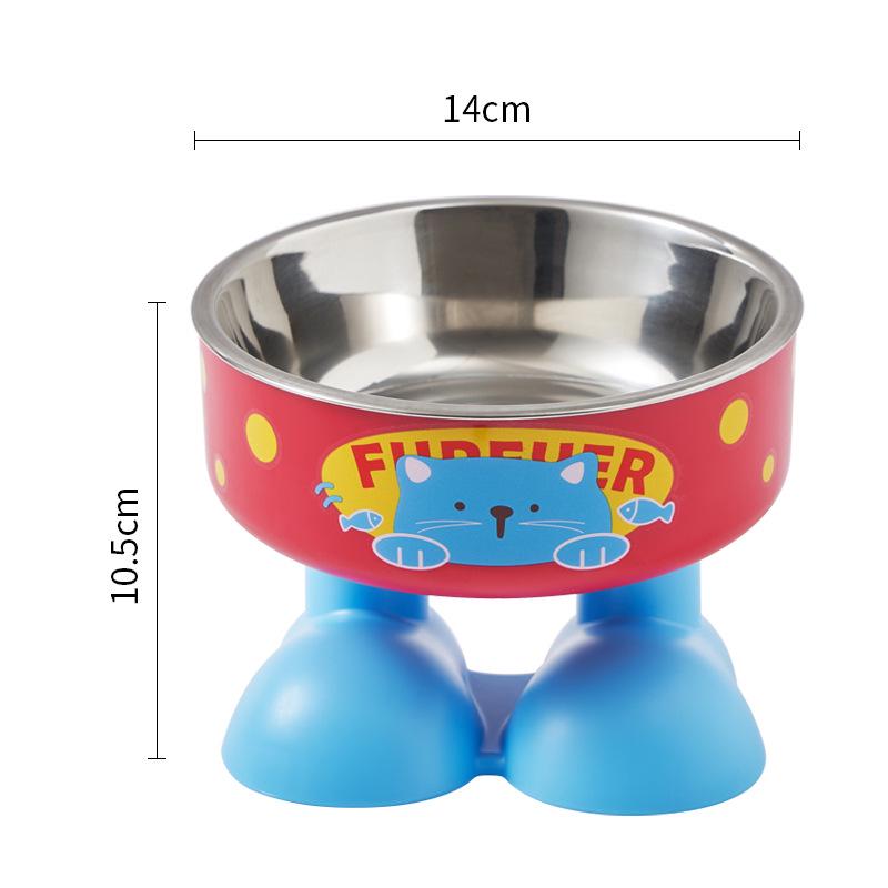 Stainless Steel Elevated Pet Bowl with Anti-Tip Design for Cats and Dogs