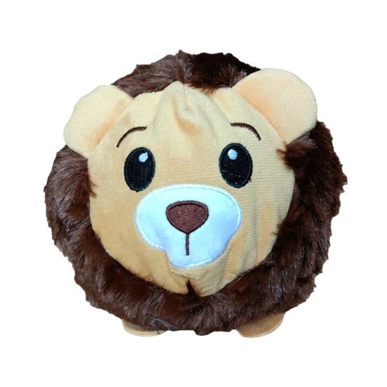 Pet Toy Lion Shape Bite-Resistant Plush Dog Chew Toy with Built-in Sound Device Soft Interactive Stress Relief Anxiety Reduction Toy Lion