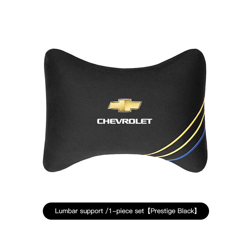 Car Headrest Pillow Lumbar Support Suede Neck Rest Back For Chevrolet Camaro Equinox Traverse Montana Silverado Trax Keychain