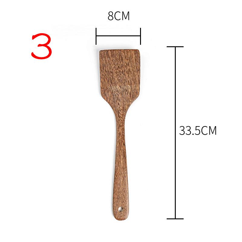 Wooden Spatula Kitchen Nonstick Dedicated Wooden Kitchenware Heat Resistant Wooden Cooking Shovel Spoon